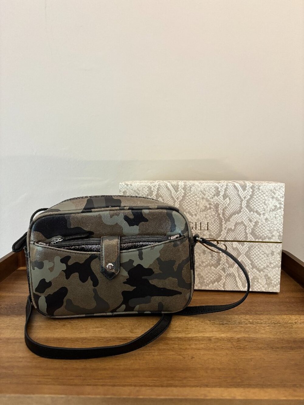 G.I.L.I Got It Love It Camo Print Leather Crossbody Bag & Peekaboo Wallet